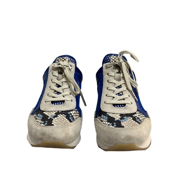 Michael Kors Maddy Trainer LG Net Mesh Electric Blue Size 8 - Picture 2 of 9